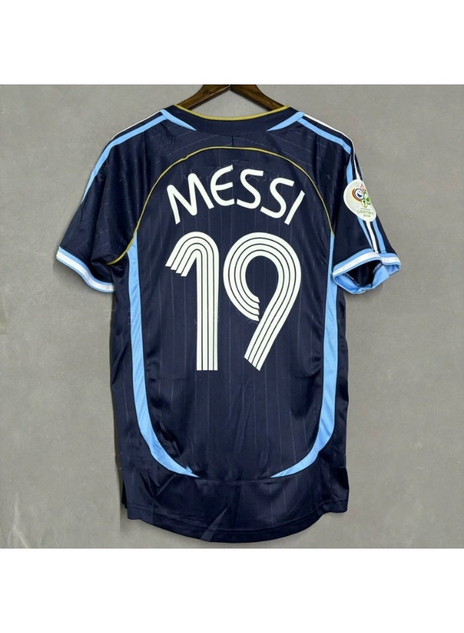 Argentina 2006 Argentina away retro football uniform #19 MESSI retro football jersey A gift for fans and friends - Image 1